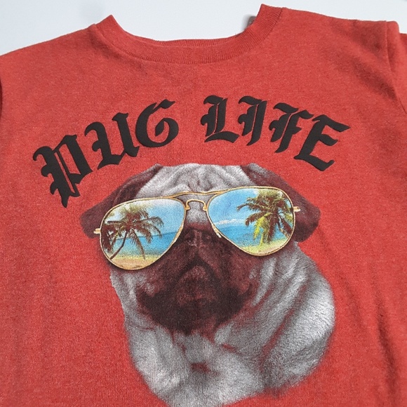 Hybrid California Pug Life graphic tee  XS 4/5 - Picture 2 of 4